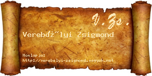 Verebélyi Zsigmond névjegykártya