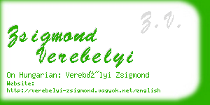 zsigmond verebelyi business card